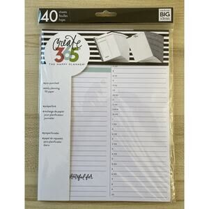 Me & My Big Ideas Create 365 Classic Planner Fill Paper-White Daily